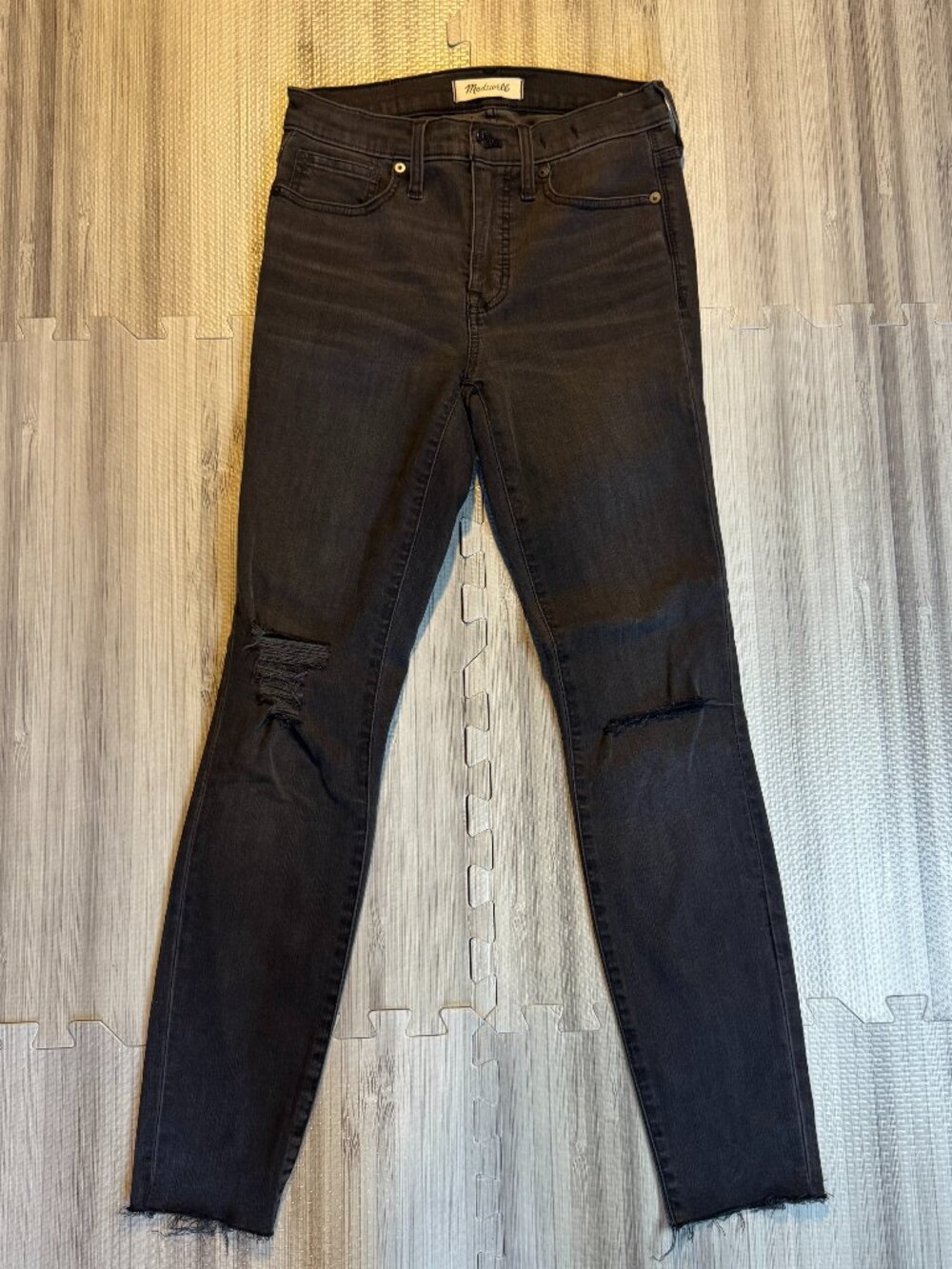 Madewell Women's 9" Mid-Rise Skinny Jeans in Black Sea